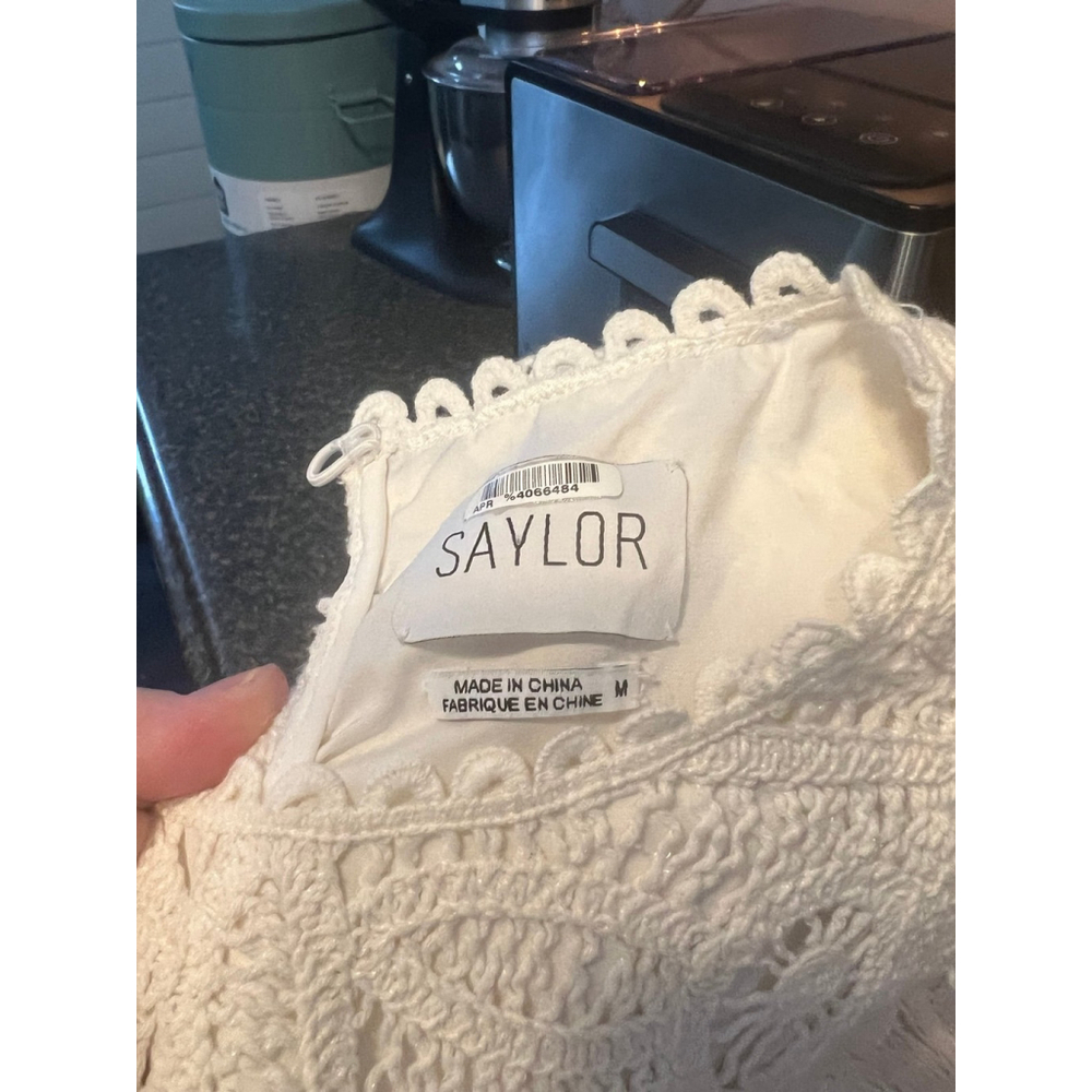 Anthropologie Saylor White Lace Bernie Top and Skirt Set - Picture 11 of 11